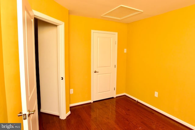 interior space featuring dark hardwood / wood-style flooring