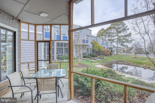 view of sunroom