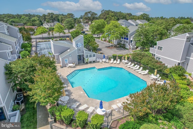 view of pool featuring a patio