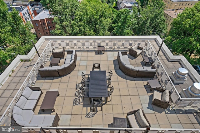 view of patio / terrace featuring an outdoor hangout area