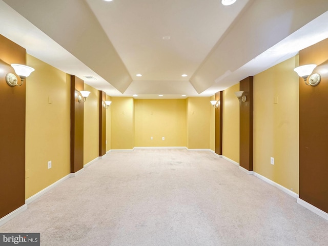 basement featuring carpet