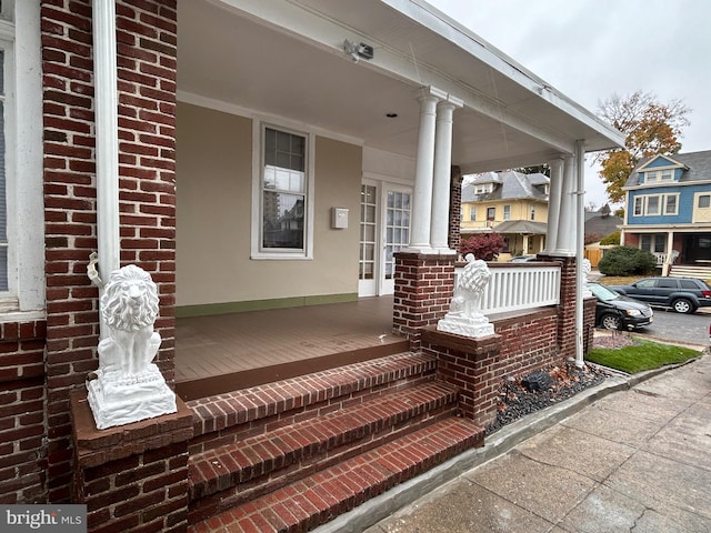 exterior space featuring a porch