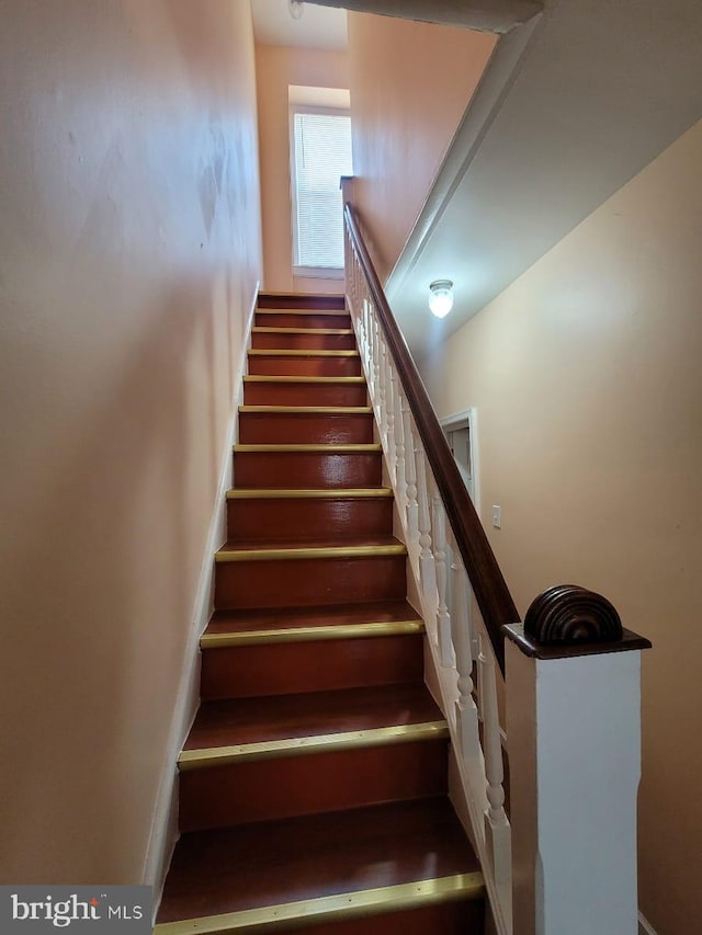 view of stairway