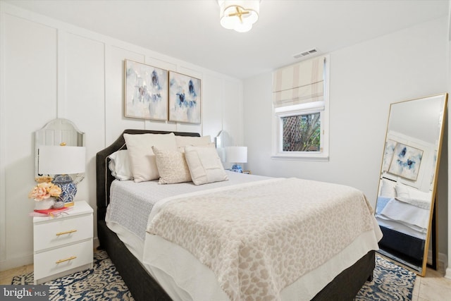 view of tiled bedroom