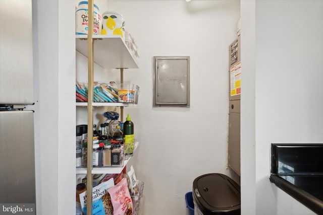 pantry featuring electric panel