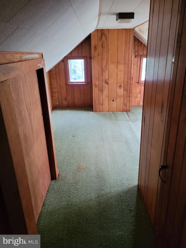 542 Auburn Rd, Landenberg, PA 19350 - additional living space featuring carpet flooring, wooden walls, and lofted ceiling