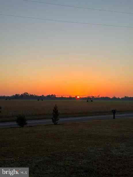 view of yard at dusk