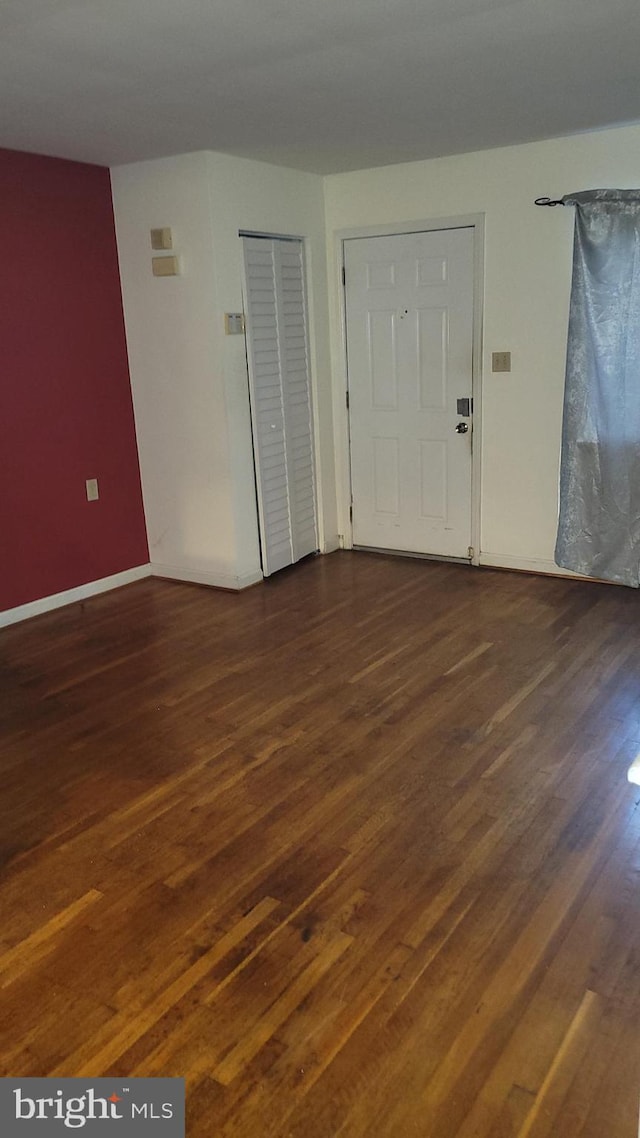 interior space featuring dark hardwood / wood-style floors