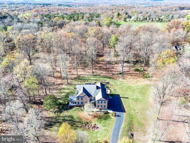 bird's eye view featuring a rural view