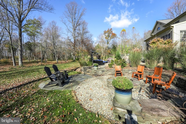 view of yard featuring a patio area