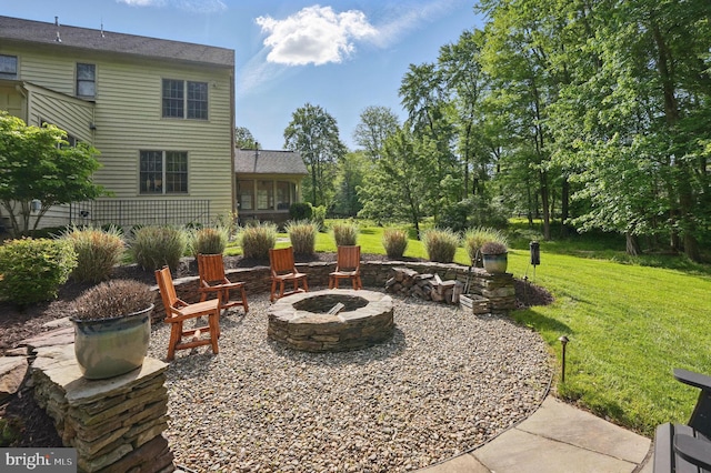 15280 Riding Club Dr, Haymarket, VA 20169 - view of patio / terrace featuring a fire pit