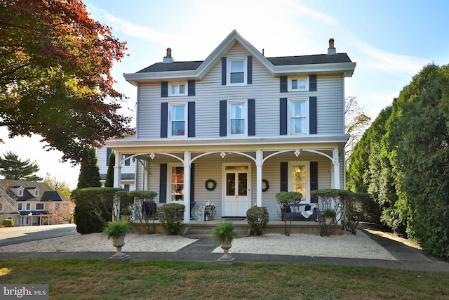 view of front of home with a porch