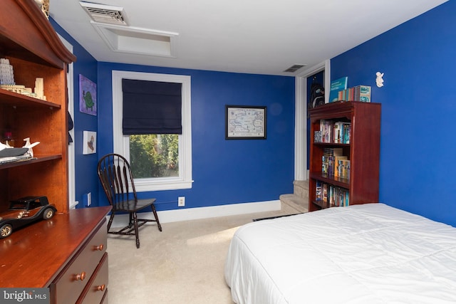 view of carpeted bedroom