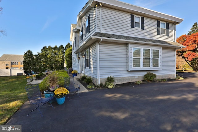 view of property exterior featuring a patio