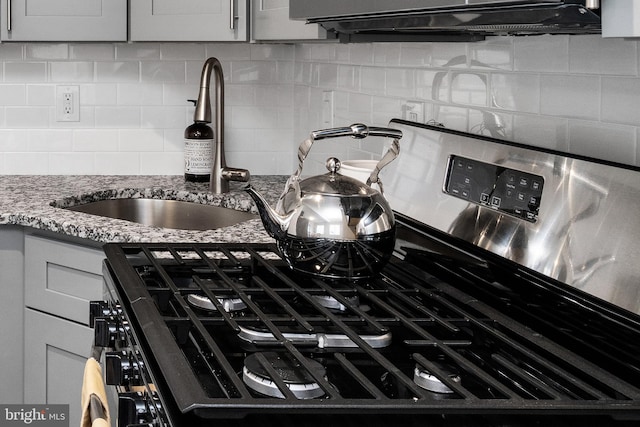 room details with tasteful backsplash and light stone counters