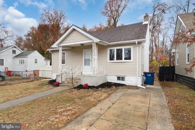 view of bungalow-style house