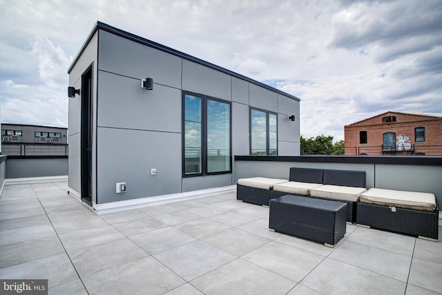 view of patio / terrace featuring an outdoor living space