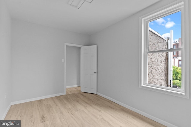 interior space with a healthy amount of sunlight and light hardwood / wood-style floors