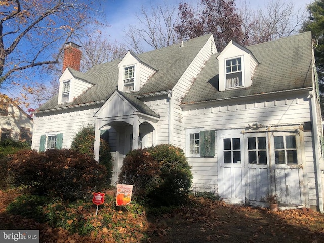 view of cape cod home