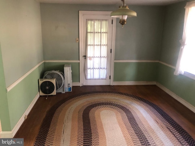 entryway featuring hardwood / wood-style floors