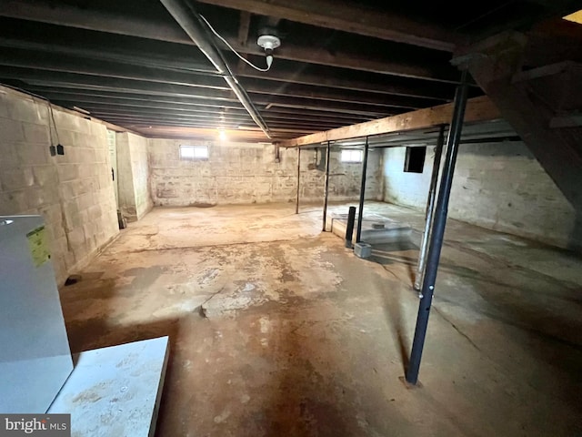 view of basement