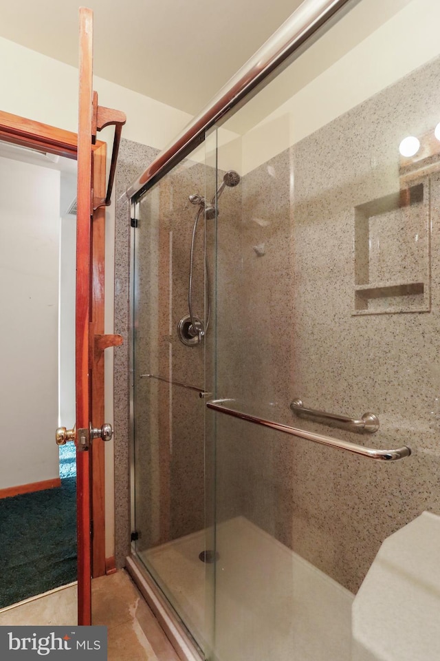 bathroom with walk in shower