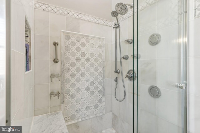 bathroom with an enclosed shower