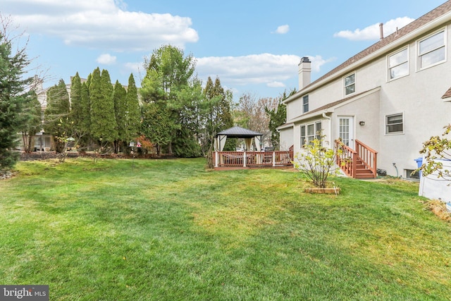 view of yard featuring a gazebo