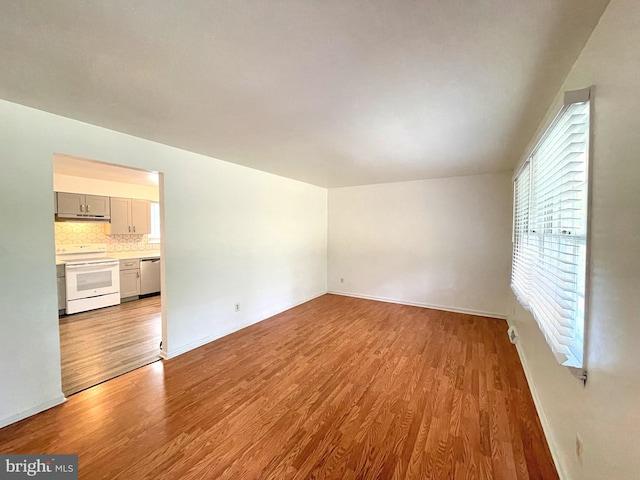 unfurnished room featuring light wood-type flooring