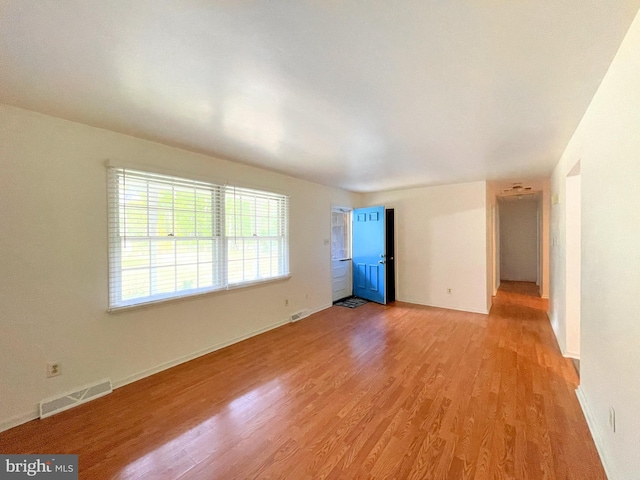 empty room featuring light hardwood / wood-style flooring