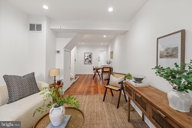 living room featuring wood-type flooring