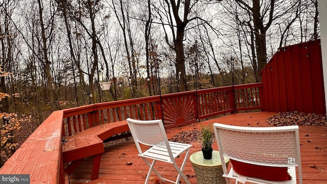 view of wooden deck