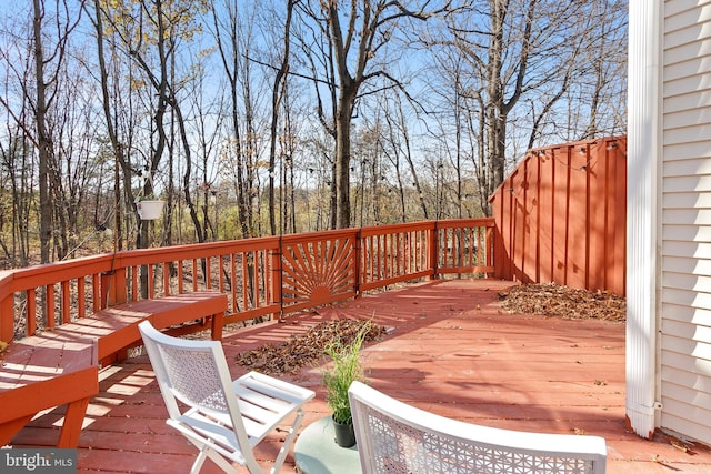 view of wooden deck