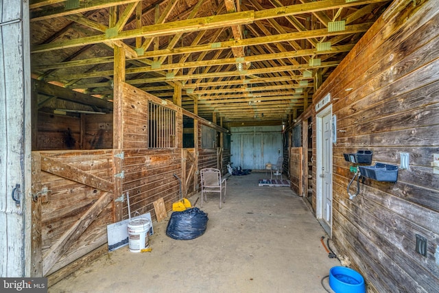 view of horse barn