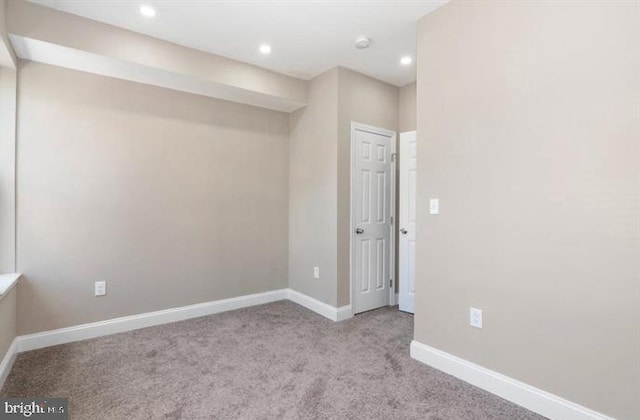 view of carpeted empty room