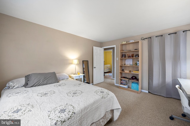 bedroom with carpet floors