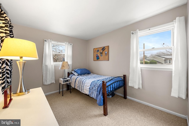 bedroom with carpet floors