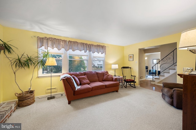 view of carpeted living room