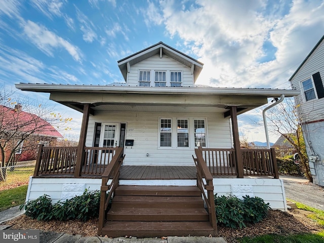 bungalow-style house with a porch