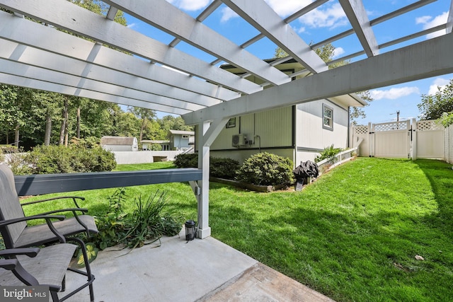 view of patio with a pergola