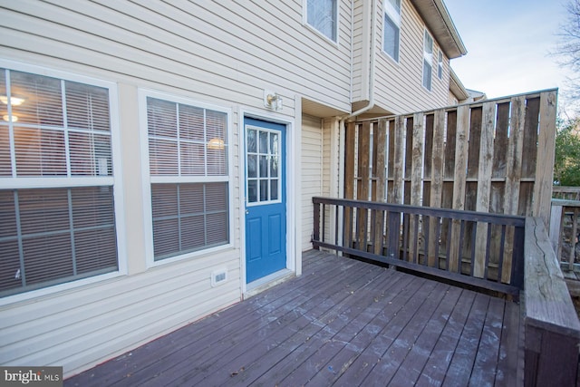 view of wooden terrace