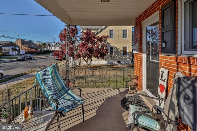 view of patio with covered porch