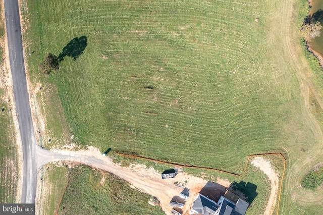 aerial view with a rural view