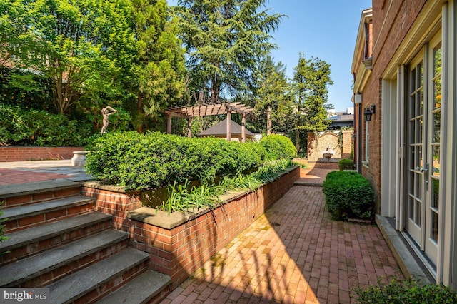 view of patio / terrace with a pergola