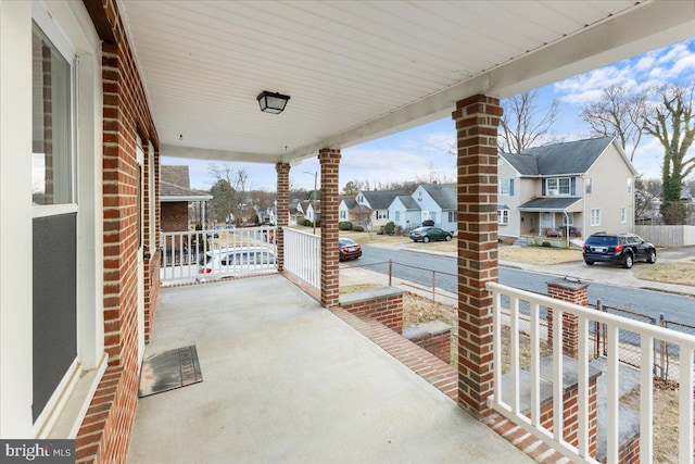 view of patio with a porch