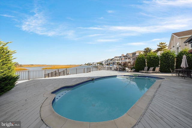 66 Pelican Dr, Avalon, NJ 08202 - view of pool featuring a residential view and a deck with water view