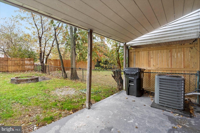 view of patio / terrace with central AC