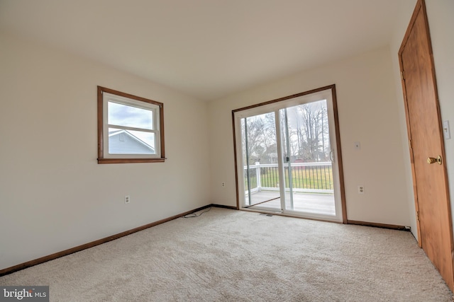 view of carpeted empty room