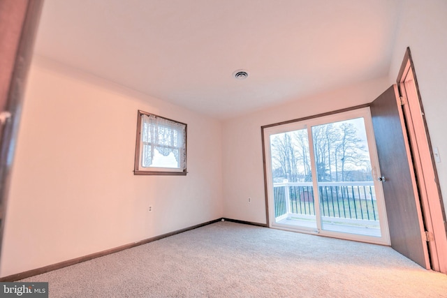 view of carpeted empty room