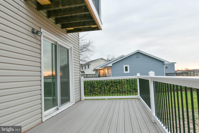 view of deck at dusk